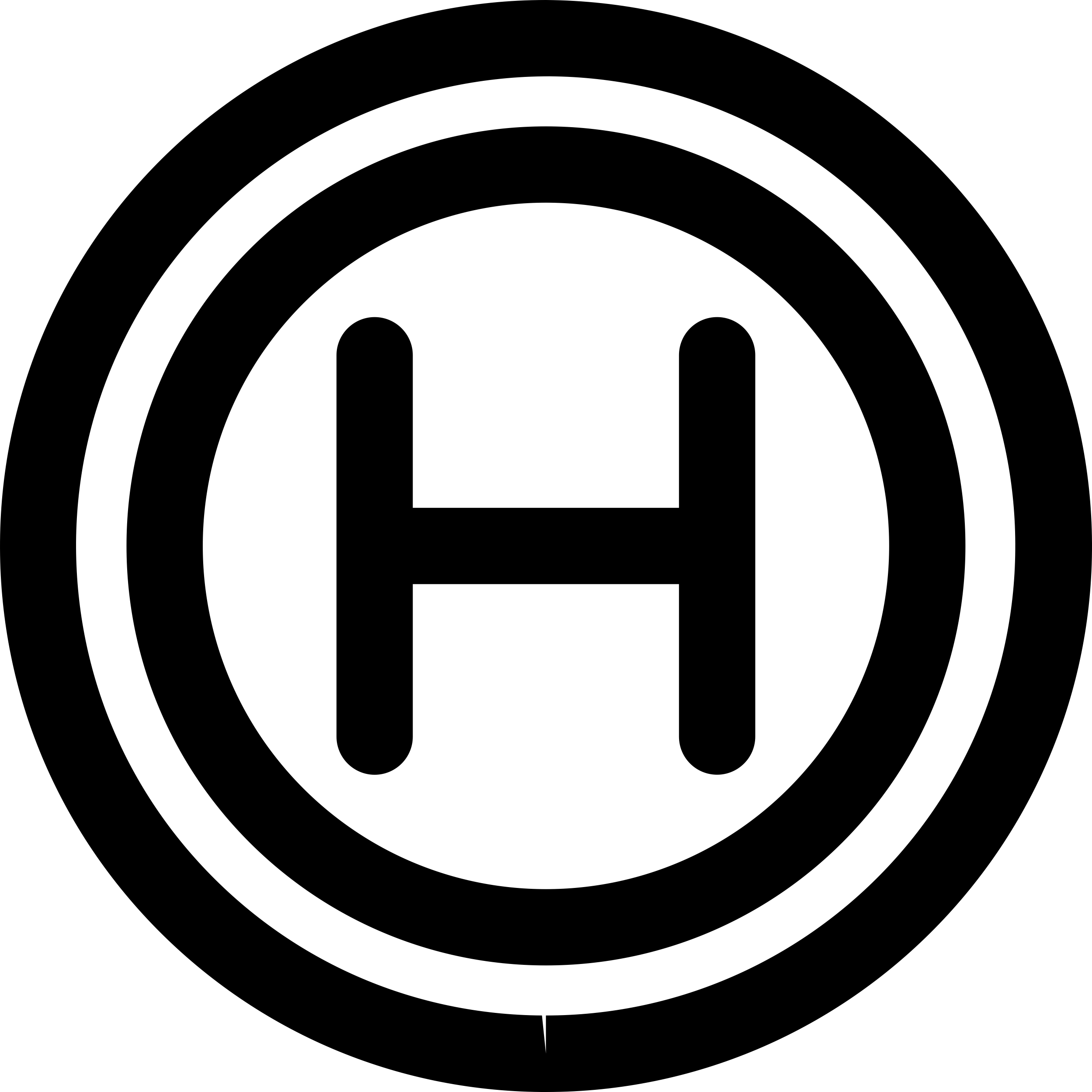 Hospital Sign Of Letter H Inside Circles Sticker Outline Svg File Free Vectors